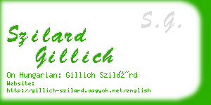 szilard gillich business card